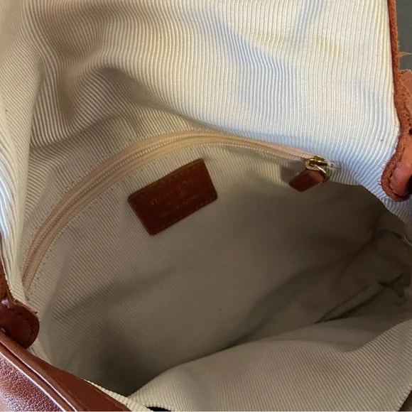 Rich Cognac Leather Crossbody Bag - Picture 7 of 13